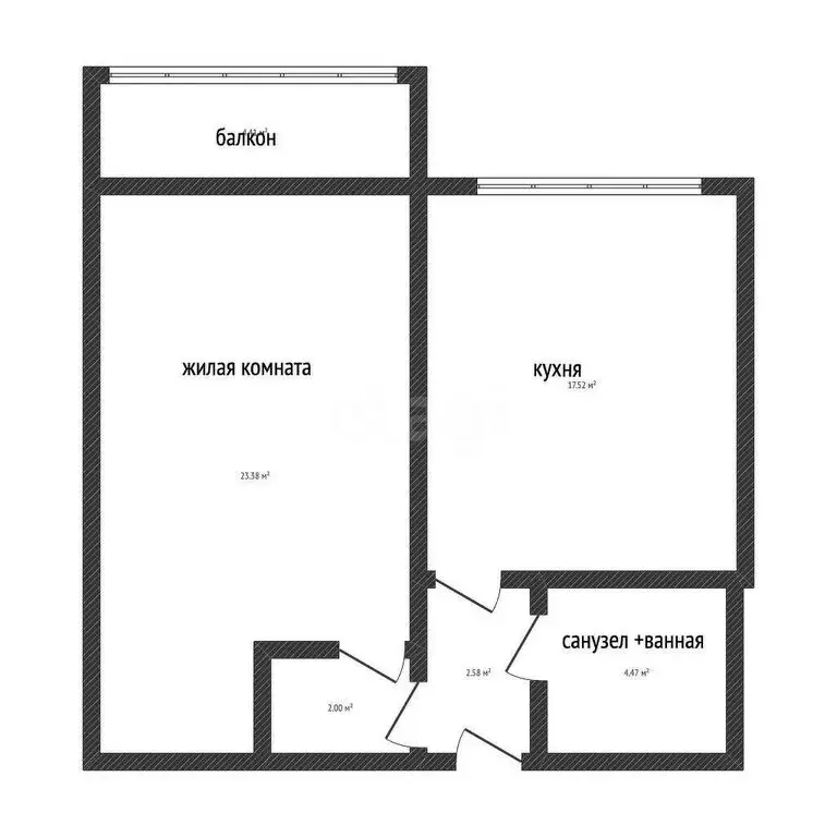 1-комнатная квартира: Краснодар, Античная улица, 2 (38.3 м) - Фото 0