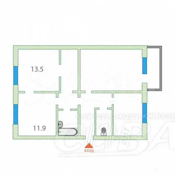 3-к. квартира, 71,5 м, 3/5 эт. - Фото 0