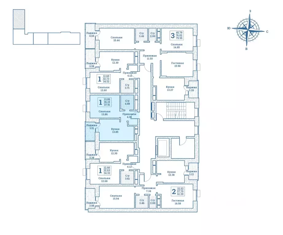 1-к кв. Московская область, Щелково городской округ, Монино пгт ... - Фото 2