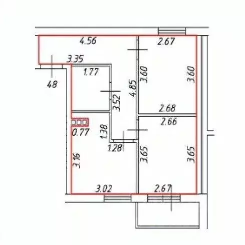 2-к кв. Ленинградская область, Гатчинский муниципальный округ, пос. ... - Фото 1