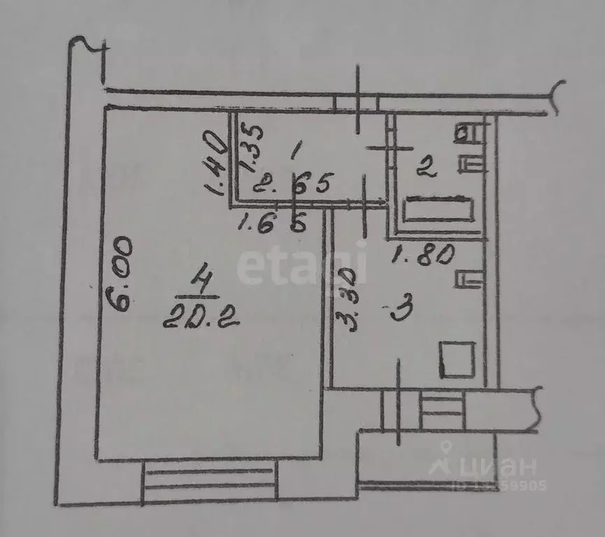 3-к кв. Липецкая область, Усмань ул. Терешковой, 17 (63.0 м) - Фото 2
