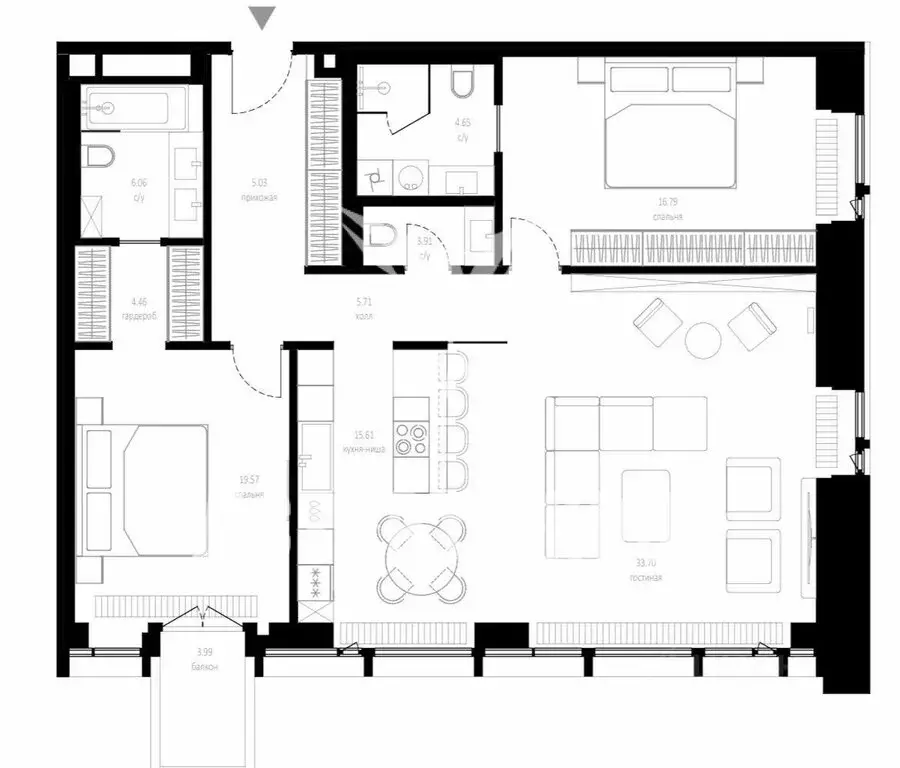 3-комнатная квартира: Москва, улица Братьев Фонченко, 1к4 (117 м) - Фото 2