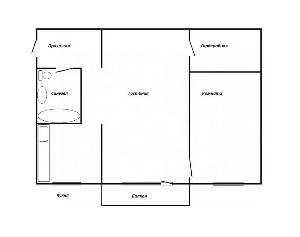 2-к кв. Тульская область, Тула ул. Металлургов, 61 (45.3 м) - Фото 1