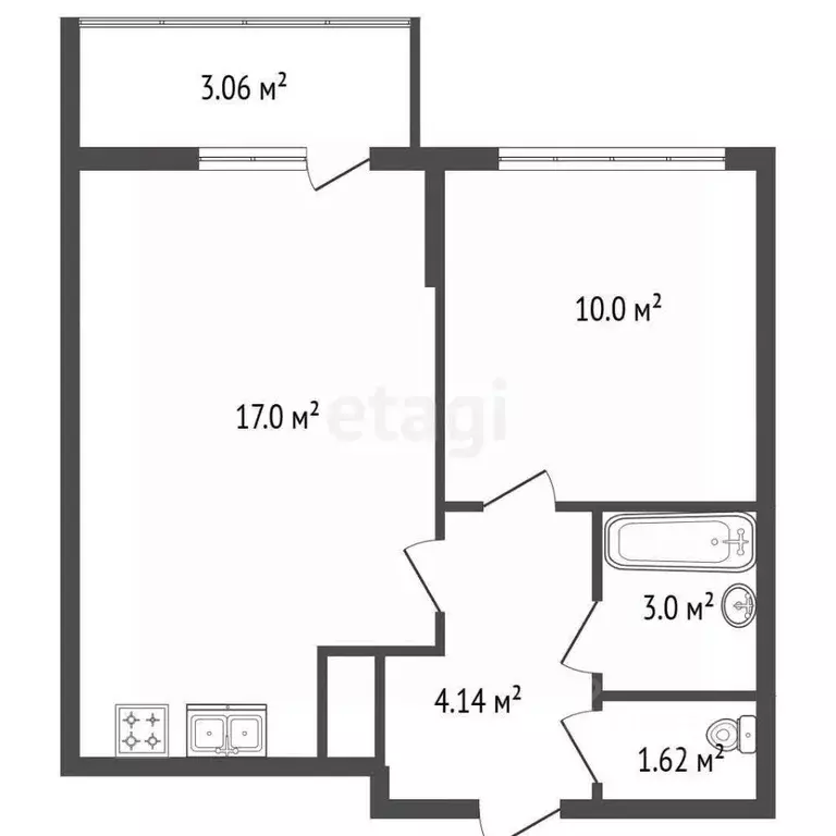 1-к кв. Санкт-Петербург ул. Вадима Шефнера, 4 (36.0 м) - Фото 1