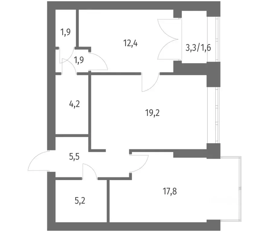 2-к кв. Санкт-Петербург ул. Академика Константинова, 1к1 (70.1 м) - Фото 0