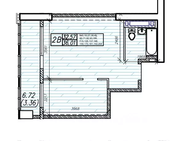 2-к кв. Приморский край, Владивосток Енисейская ул. (36.01 м) - Фото 1