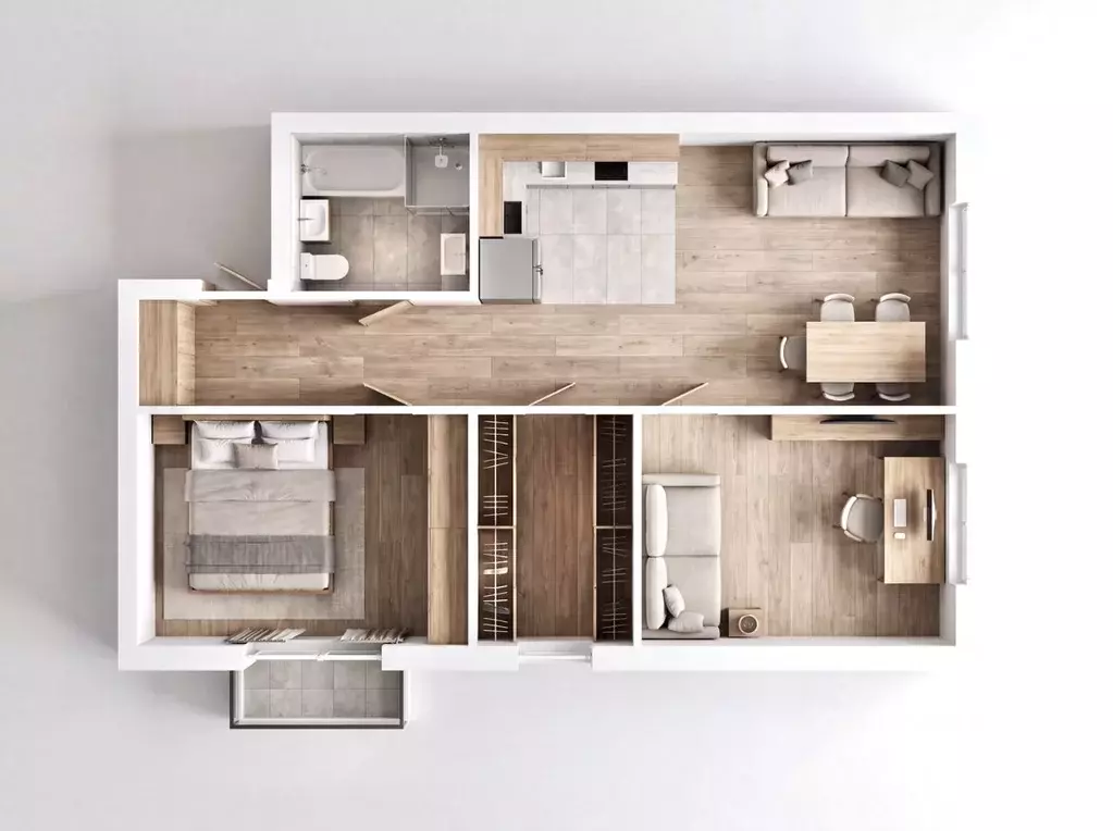 3-к кв. Иркутская область, Иркутск Топкинский мкр, 67 (55.5 м) - Фото 2