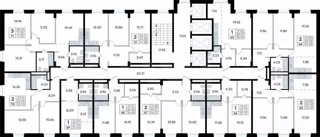 Квартира-студия, 27,1 м, 8/24 эт. - Фото 1