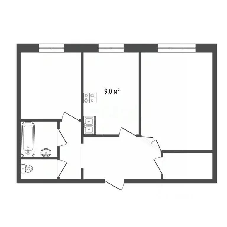 2-к кв. Ставропольский край, Ессентуки ул. Маяковского (55.2 м) - Фото 2