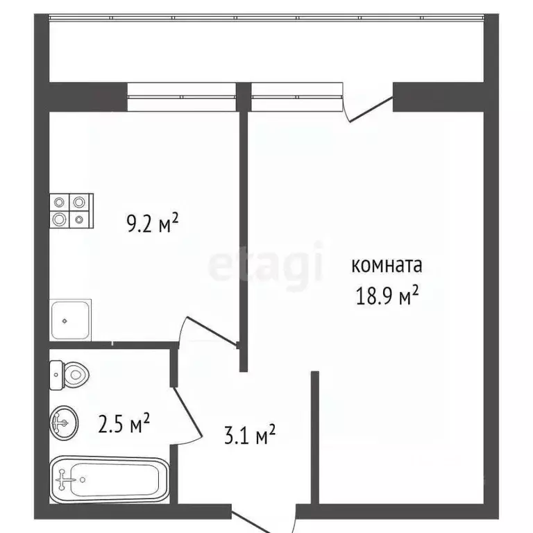 1-к кв. Москва ул. Кулакова, 18к1 (34.0 м) - Фото 1