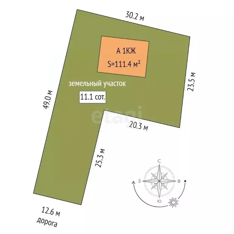 Участок в Тюменская область, Тюмень Казарово мкр, ул. Земная (11.1 ... - Фото 2