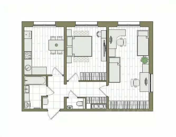 2-к кв. Кировская область, Киров ул. Чистопрудненская, 13А (59.2 м) - Фото 1