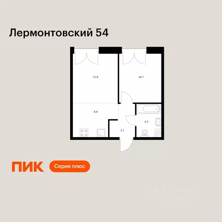 1-к кв. Санкт-Петербург наб. Обводного Канала, 169 (37.4 м) - Фото 1