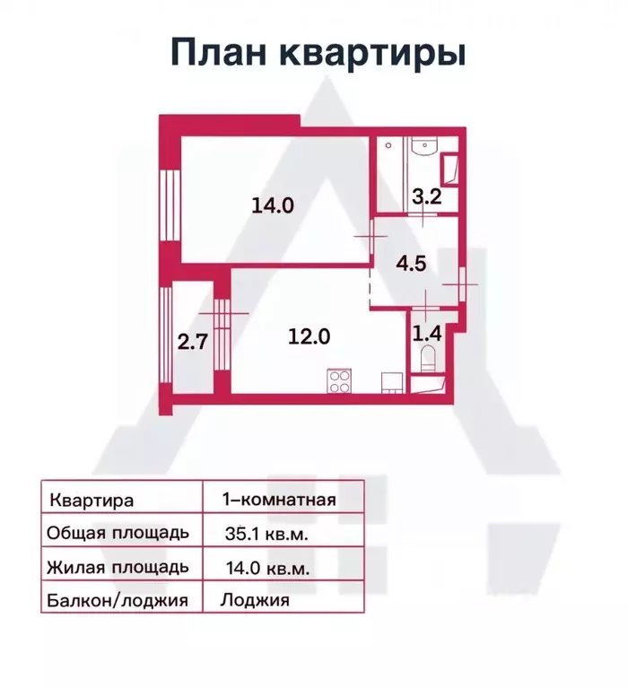 1-к кв. Санкт-Петербург Октябрьская наб., 98К3 (35.1 м) - Фото 1