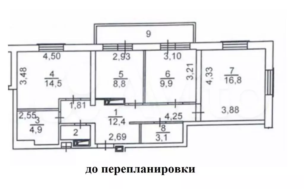 3-к. квартира, 78,9 м, 17/26 эт. - Фото 0