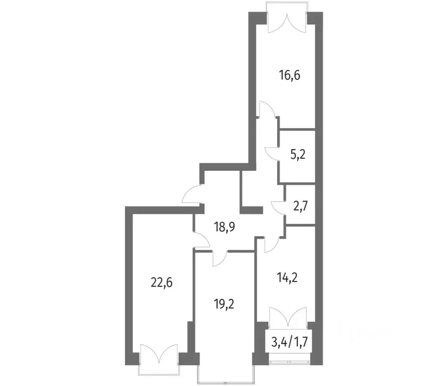 3-к кв. Санкт-Петербург ул. Академика Константинова, 1к1 (101.1 м) - Фото 0