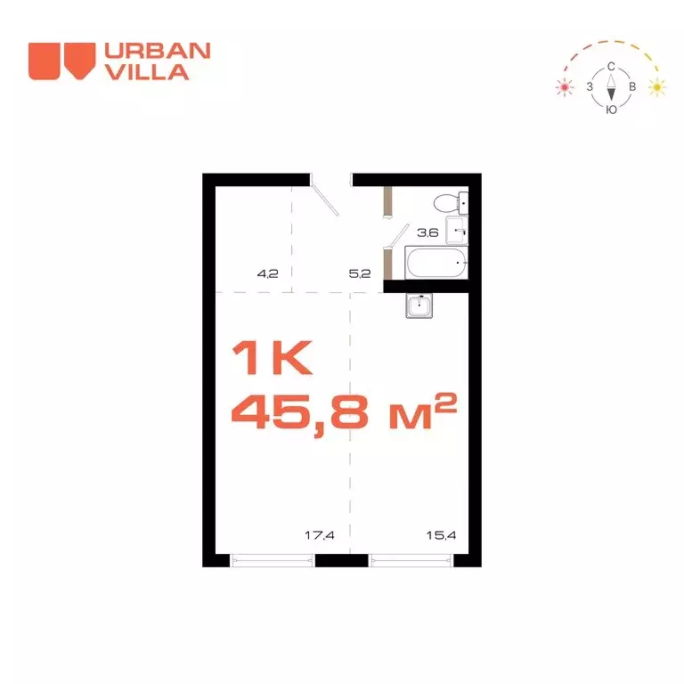 1-комнатная квартира: Владивосток, Ленинский район (46 м) - Фото 0