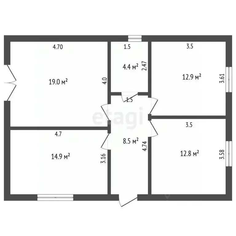 Дом в Ростовская область, Таганрог Скиф садовое товарищество,  (76 м) - Фото 2