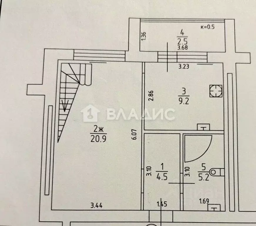 3-к кв. Калининградская область, Калининград ул. Виктора Гакуна, 8 ... - Фото 2