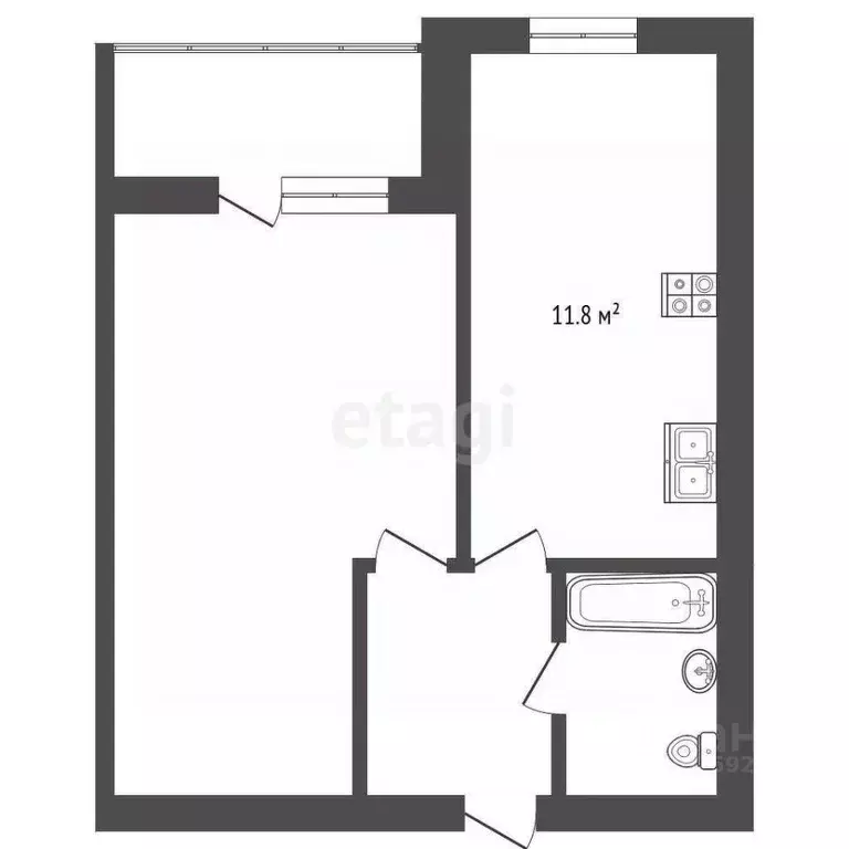 1-к кв. Ярославская область, Ярославль Ильинский пер., 21 (35.7 м) - Фото 1