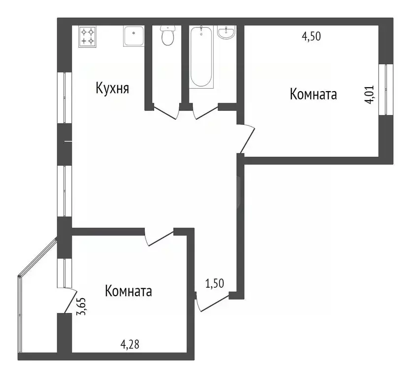 3-к кв. Тюменская область, Тюмень ул. Николая Ростовцева, 2 (72.8 м) - Фото 1