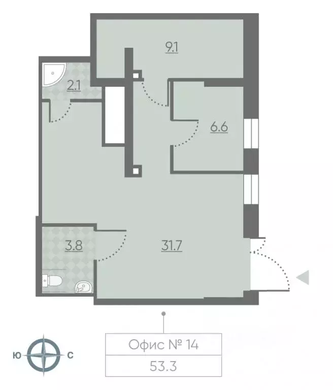 Помещение свободного назначения в Москва 2-й этап тер., Лучи жилой ... - Фото 1