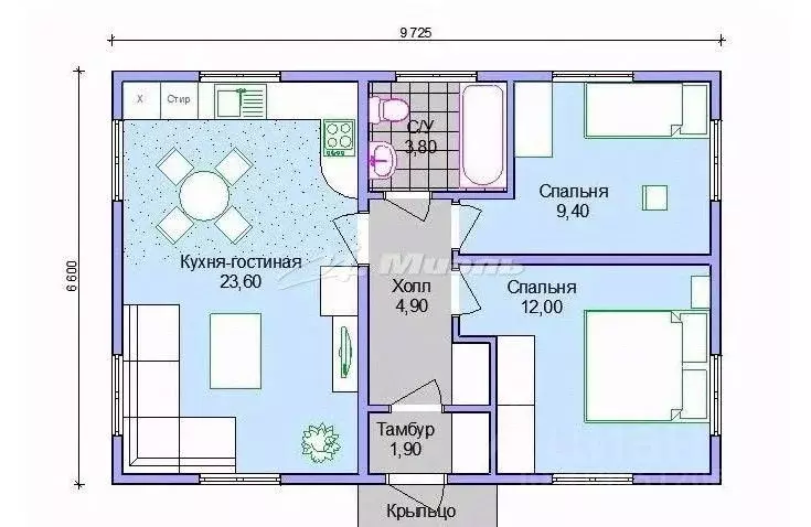 Дом в Крым, Симферопольский район, с. Доброе ул. Весенняя, 32 (120 м) - Фото 0