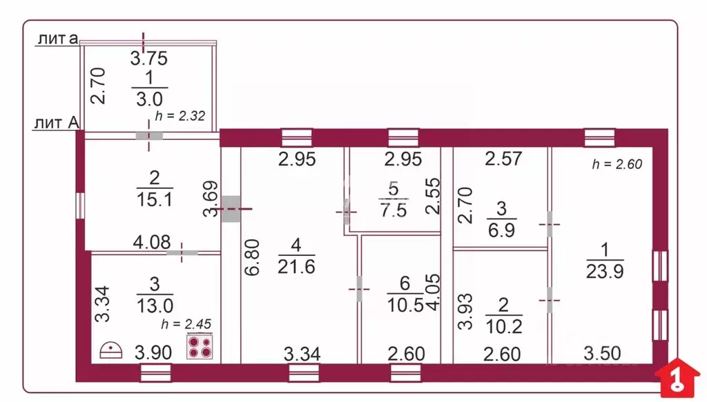 Дом в Омская область, Омск пос. Амурский, ул. Бородинская, 6/2 (88 м) - Фото 2