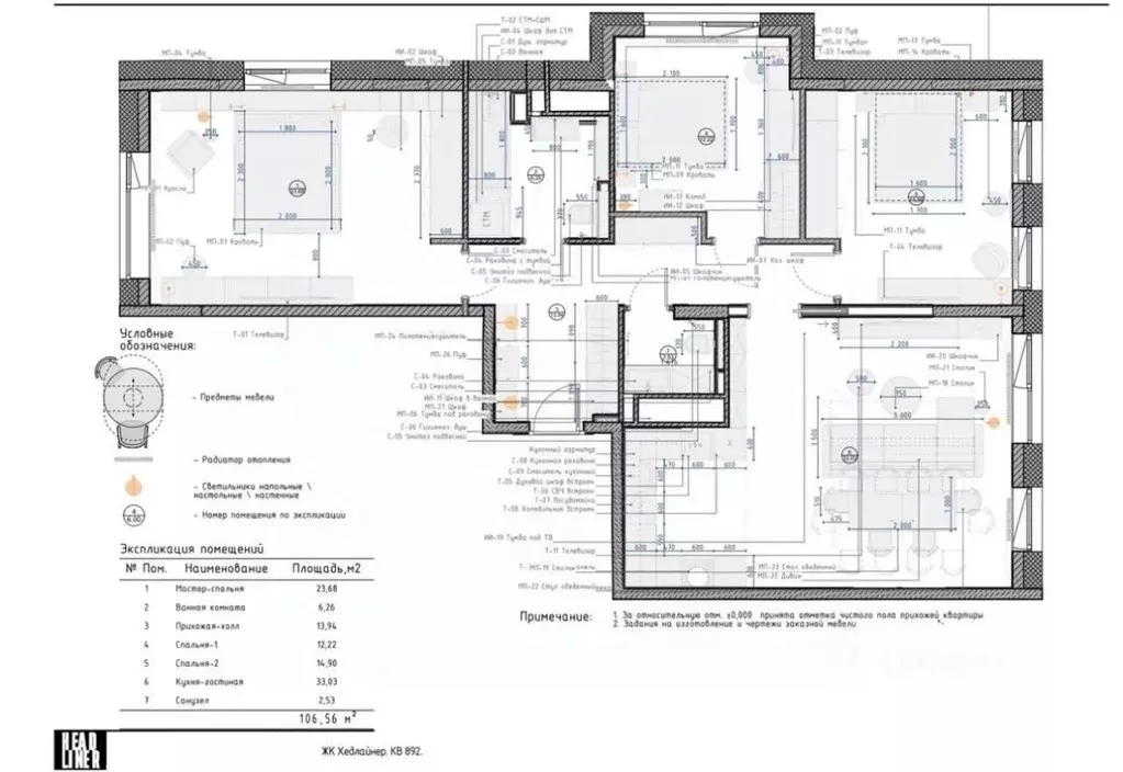 3-к кв. Москва Шмитовский проезд, 39к8 (108.0 м) - Фото 2