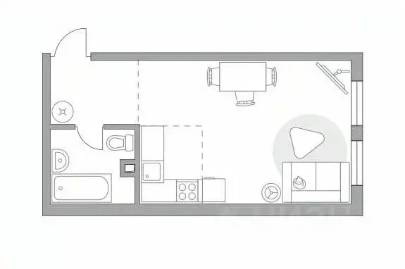 Студия Москва Каширское ш., 1К2С5 (32.94 м) - Фото 0