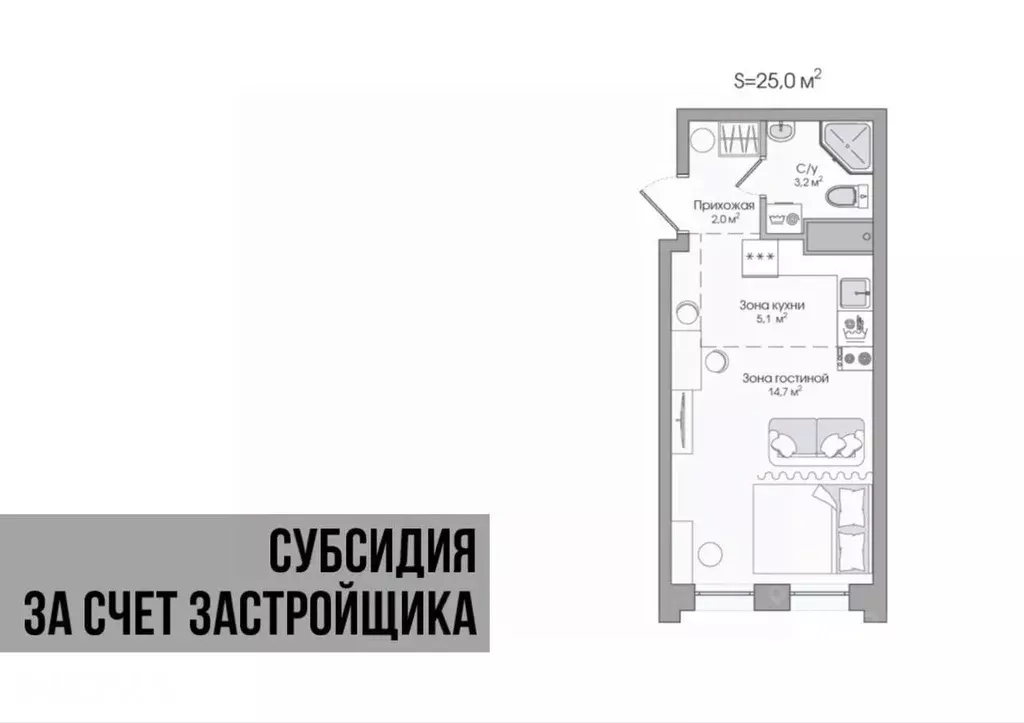 1-к кв. Карелия, Сортавала Советская ул., 5 (25.0 м) - Фото 1