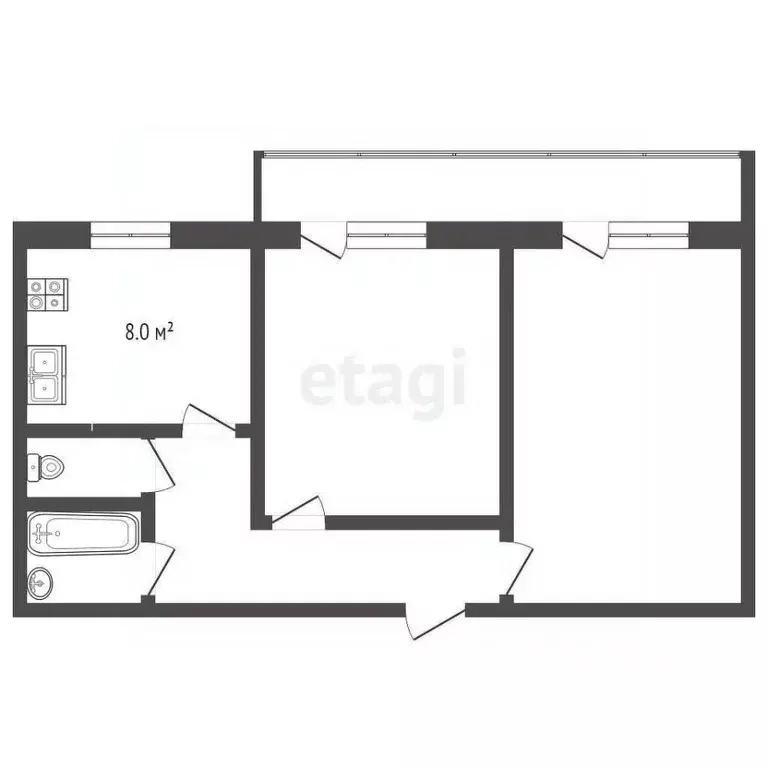 2-к кв. Московская область, Воскресенск ул. Мичурина, 19 (46.8 м) - Фото 2