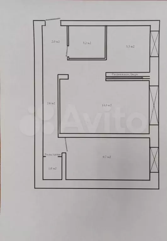 2-к. квартира, 44 м, 2/5 эт. - Фото 0