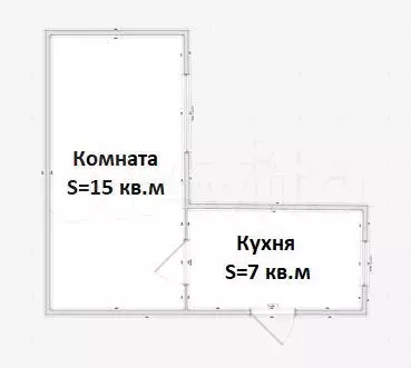 1-к. квартира, 22 м, 2/2 эт. - Фото 0