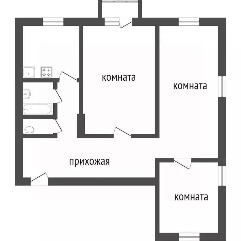 3-к кв. Бурятия, Улан-Удэ Тобольская ул., 49 (57.1 м) - Фото 1