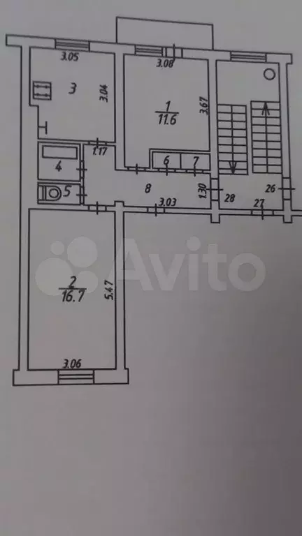 2-к. квартира, 49 м, 5/5 эт. - Фото 0