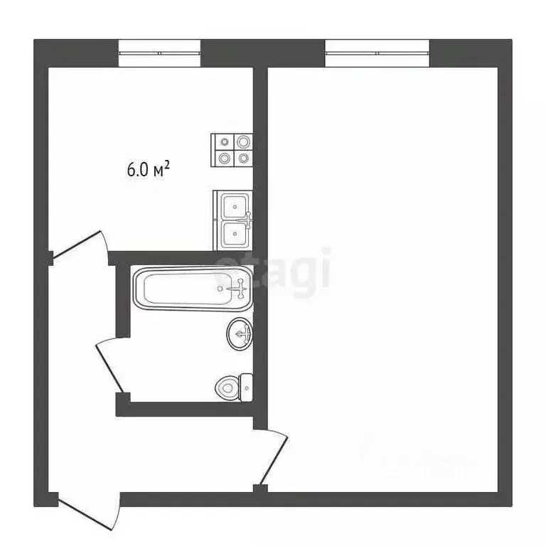 1-к кв. Саратовская область, Балашов ул. Орджоникидзе, 15В (33.0 м) - Фото 1