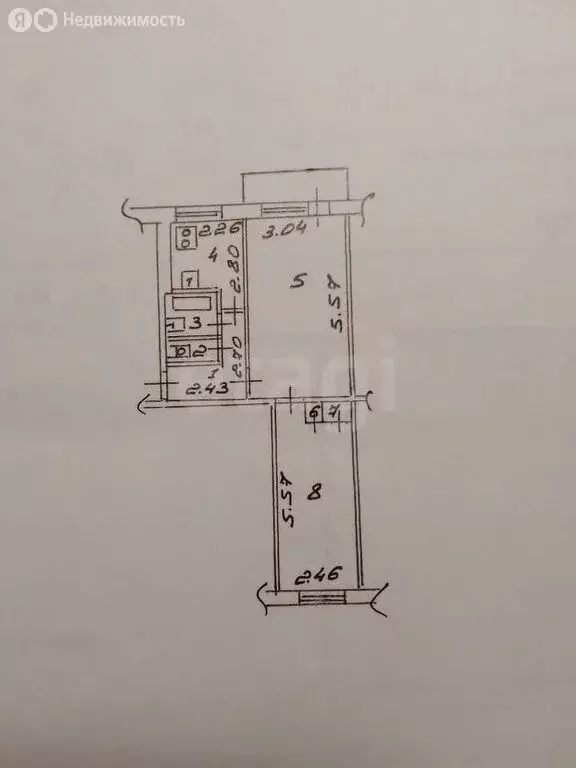 2-комнатная квартира: Липецк, Липовская улица, 5/2 (44.3 м) - Фото 0