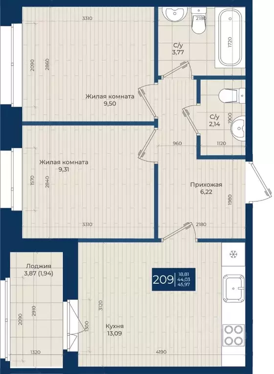 2-к кв. Ленинградская область, Ломоносовский район, Аннинское ... - Фото 1