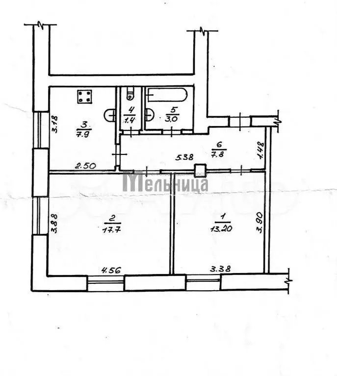 2-к. квартира, 51 м, 2/4 эт. - Фото 0