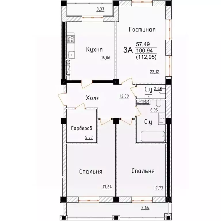 3-к кв. Дагестан, Дербент ул. Графа Воронцова, 80 (112.95 м) - Фото 0