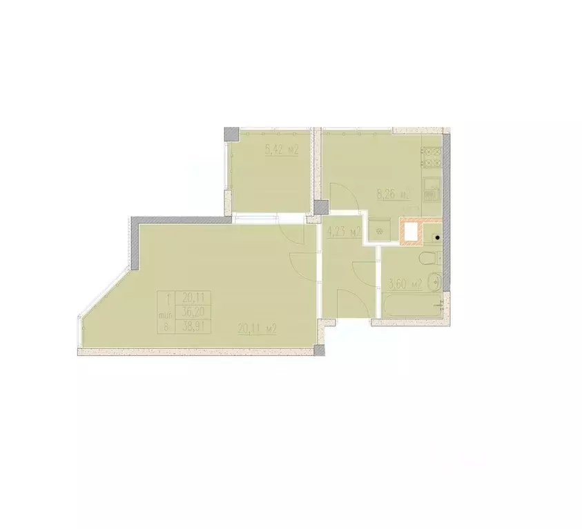 1-к кв. Краснодарский край, Туапсинский муниципальный округ, с. Агой, ... - Фото 0