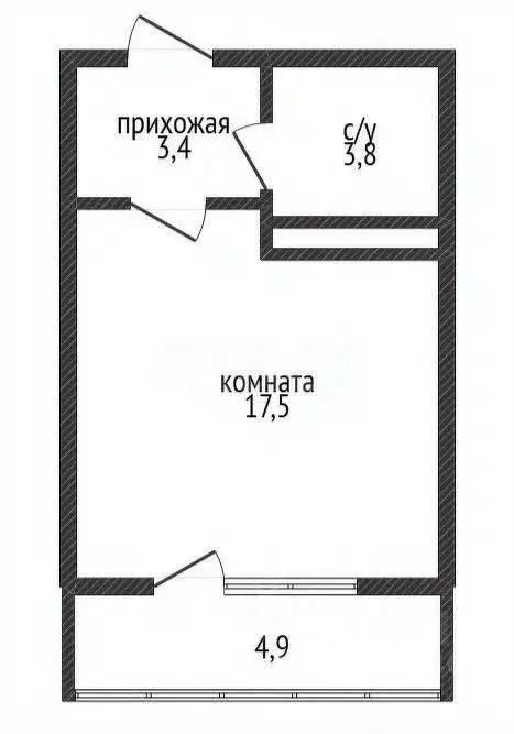 Студия Краснодарский край, Краснодар ул. Имени Героя Ростовского, 8к4 ... - Фото 1