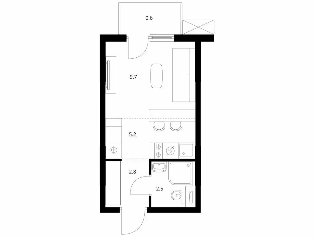 Квартира-студия: Утечино, жилой комплекс Савин Парк (20.7 м) - Фото 1