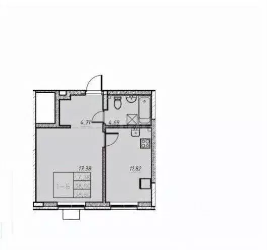 1-к кв. Татарстан, Казань ул. Аметьевская магистраль, 4 (38.0 м) - Фото 2