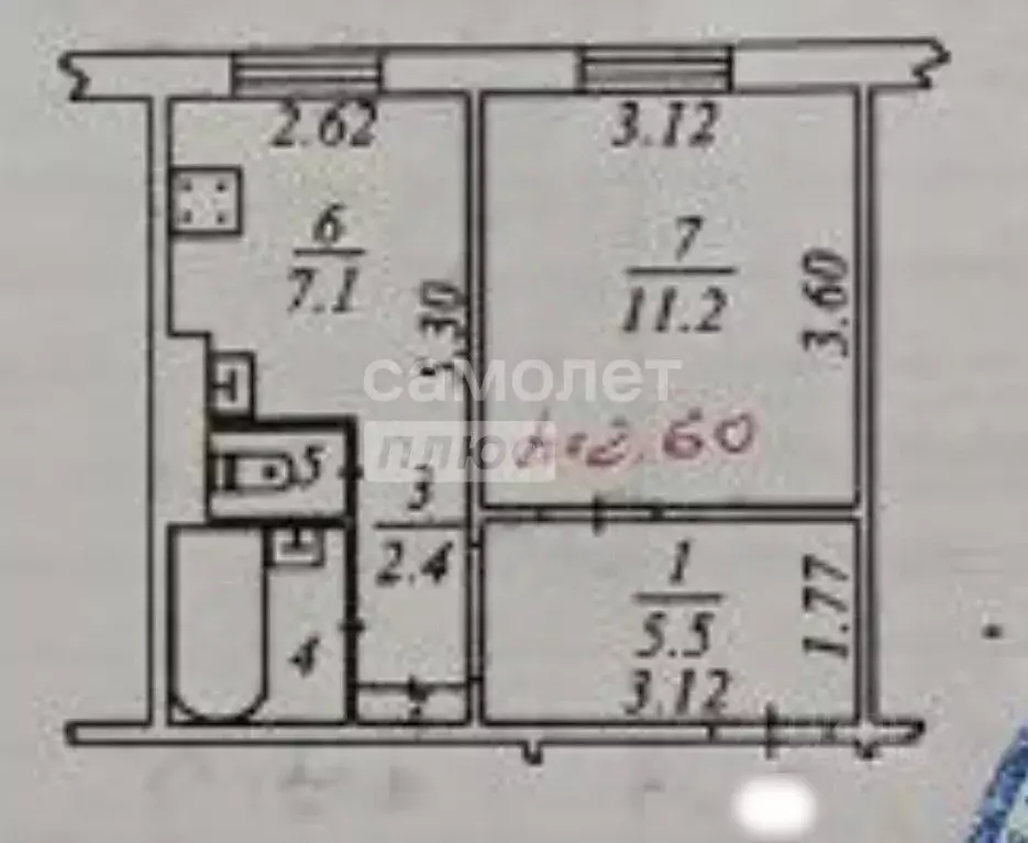 1-к кв. Ямало-Ненецкий АО, Ноябрьск Советская ул., 63 (30.2 м) - Фото 2