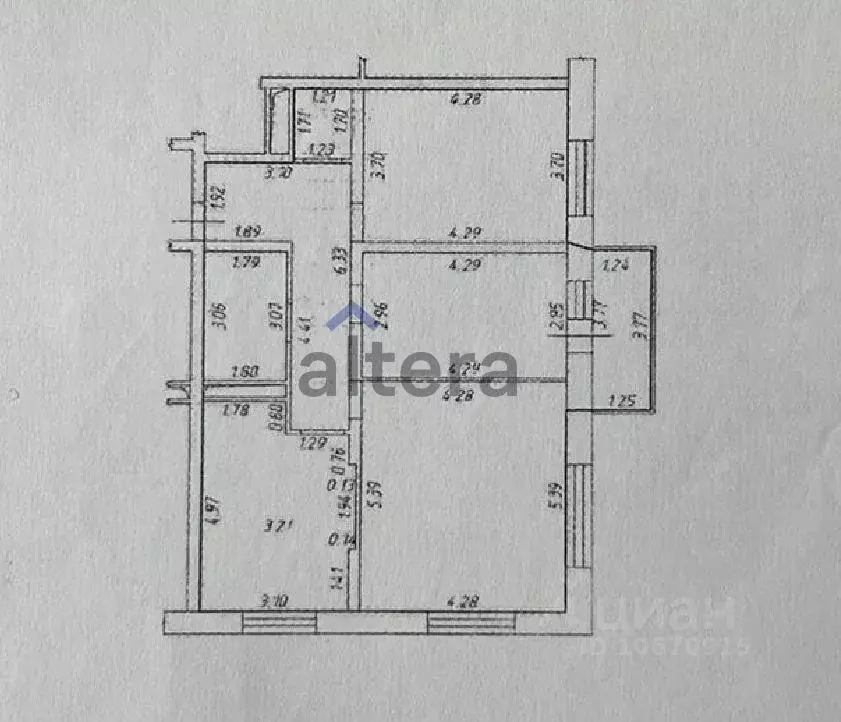 3-к кв. Татарстан, Казань ул. Сибгата Хакима, 46 (85.0 м) - Фото 1