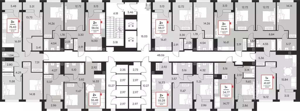 2-к кв. Ханты-Мансийский АО, Нефтеюганск ул. Нефтяников, 48А (55.48 м) - Фото 2
