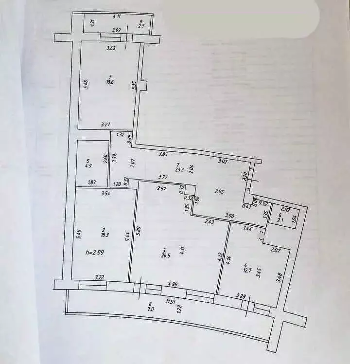 3-к кв. Татарстан, Казань Чистопольская ул., 38 (106.3 м) - Фото 1