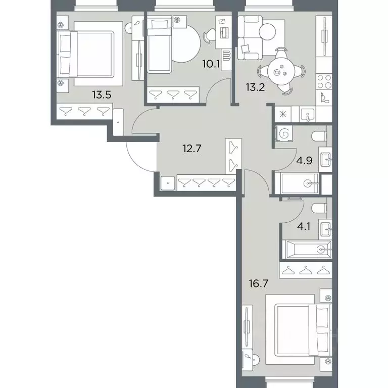 3-к кв. Московская область, Красногорск городской округ, д. Поздняково ... - Фото 0